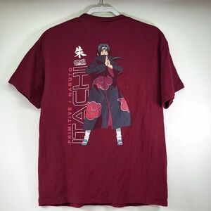 2000s Naruto Itachi Sz L Primitive Skateboard Anime Streetwear‎ Burgundy T-Shirt
